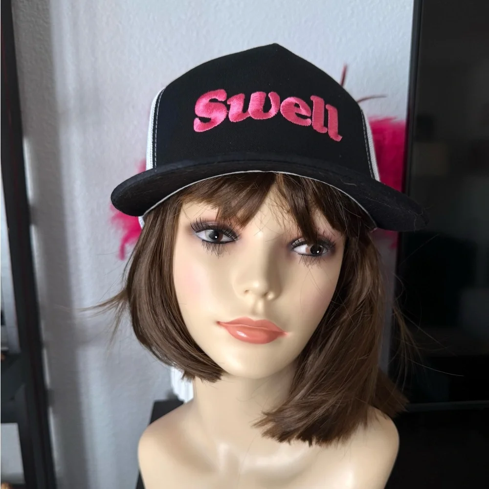 Swell Black and Pink Women's Trucker Cap